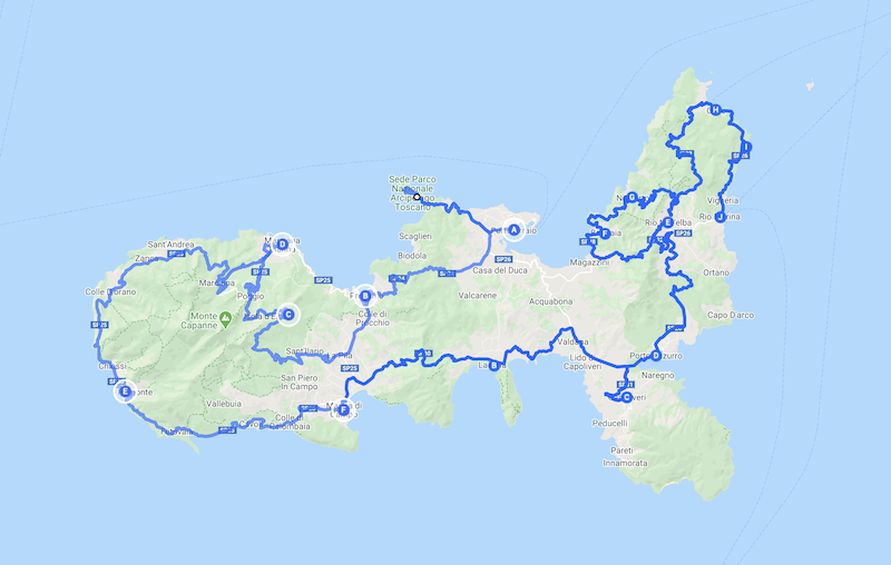 itinerario moto isola elba